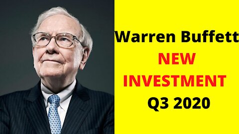 Warren Buffett NEW INVESTMENT | $8 Billion Investment Q3 2020