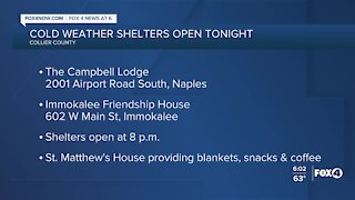 Cold weather shelters open