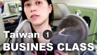[Vegan goes to Taiwan #1] Flying EVA Business Class - London to Taipei