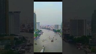 Bangkok is slowly going under Cho Phraya River 🇹🇭 #bangkok #thailand #bangkokthailand #dronevideo