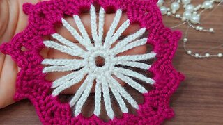 📌How to crochet amazing motif coaster