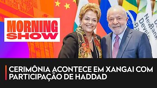 Dilma toma posse na presidência do banco dos Brics com a presença de Lula