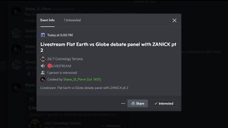 Livestream Flat Earth vs Globe debate panel with ZANICK pt 2