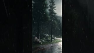 Heavy Rain Ambience Forest Retreat Thunderstorm Sound