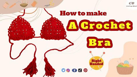 How to make a crochet bra ( Right - Handed )