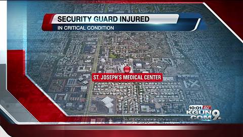 Security guard in critical condition after being hit by car at St. Joseph's Hospital