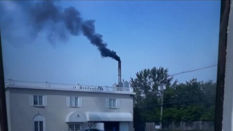 Smoke, ash coming from crematory