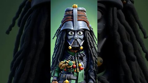 Funny Rastafarian Darth Vader With Dreadlocks