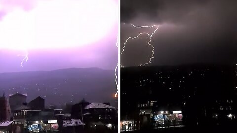 Mind-blowing lightning storm captured on camera