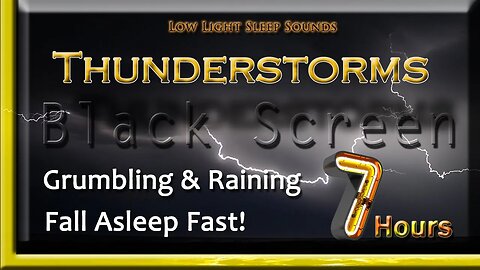 🔴Heavy Rain and Thunder | 7 HOURS | Black Screen | Sleep Easy | Studying | Relaxing | Sleep Fast