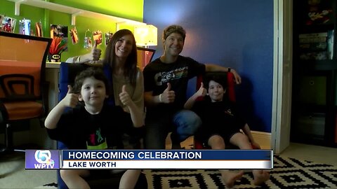 Homecoming celebration for family of boy who beat stage 4 neuroblastoma