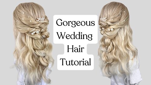 The Most Beautiful Bridal Wedding Hairstyle with Pearls 💕💫 FULL TUTORIAL!