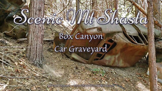 Car graveyard on Box Canyon trail - Scenic Mt Shasta