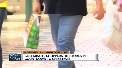 Last-minute shoppers hit stores in countdown to Christmas