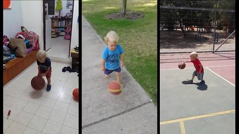 2-year-old displays jaw-dropping dribbling skills