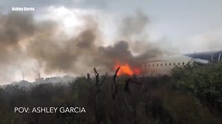 Video shows Aeromexico plane crash