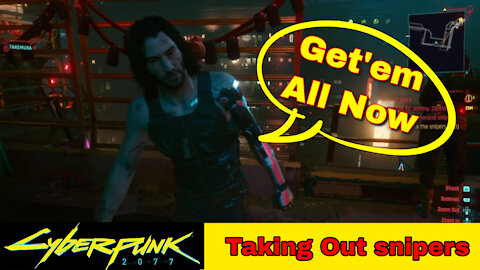 CyberPunk 2077 Main Story Mission Walkthrough Gameplay Snipers at float