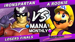 Mana Monthly 5 - IronSpartan (Captain Falcon) vs A Rookie (Mario) Smash Melee Tournament