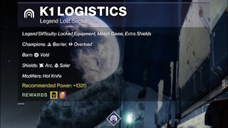 Destiny 2 Legend Lost Sector: The Moon - K1 Logistics 11-2-21