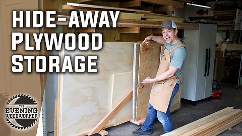 Easy Plywood Storage Rack Swings Out | Evening Woodworker