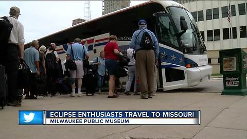 Eclispe enthusiasts depart Milwaukee for St. Louis on 5-day eclipse tour