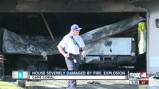 House damaged after fire and possible explosion in Cape Coral