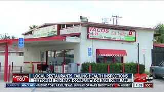 Local restaurants failing health inspections