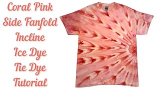 Tie-Dye Designs: Coral Pink Incline Side Fanfold Ice Dye