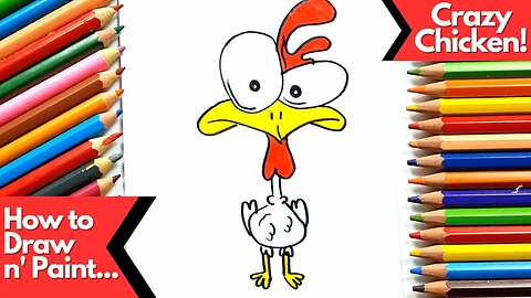 How to Draw and Paint a Crazy Chicken