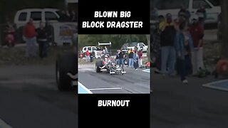 Blown Big Block Dragster Burnout! #shorts #supercharged #dragrace