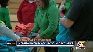 Harrison students spread holiday cheer in annual canned food drive
