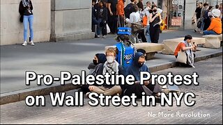 Pro-Palestine Protest on Wall Street in NYC Today