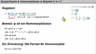 Gruppen ►Homomorphismus ►Beweise ►k→ i^k