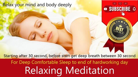 relaxing meditation for deep sleep - guided meditation for positive energy, relaxation, peace 🌤