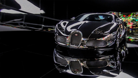 Silver-coated Bugatti Veyron Chrome