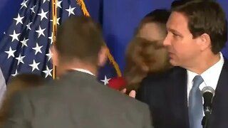 Ron DeSantis Interrupted During Speech As Protesters Rush Stage