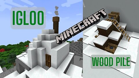 How To Make An Igloo and Wood Pile | Minecraft