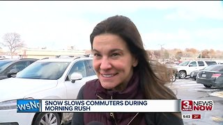 Snow, ice slow commuters during morning rush