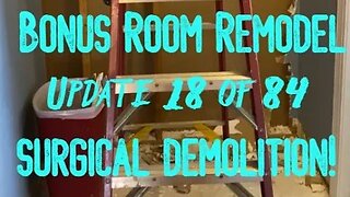 Bonus Room Remodel: Project 06 Update 18 of 84 - Surgical Demolition!