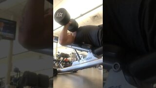 170lb x12 Incline Dumbbell Bench #shorts