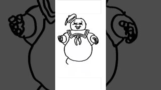 How to Draw Giant Marshmellow Man from Ghostbusters?
