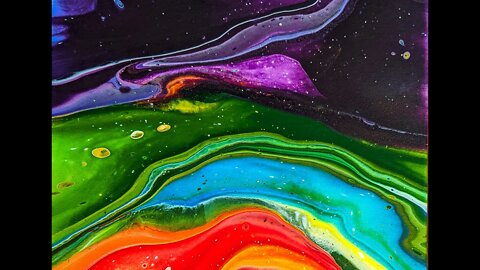 088 - "Outer Space" Flip Cups - Fluid Art - Abstract Art - Paint Pouring Tutorial - Acrylic Pouring