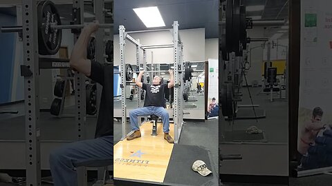 245lbs seated press , Crazy 🤪 old man