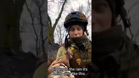 Female Ukrainian Soldier nearly gets hit by a Russian Shell: POV