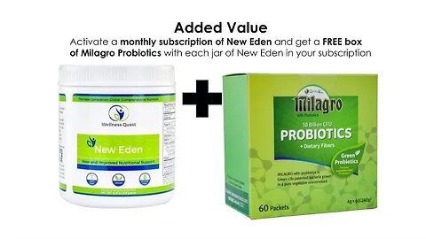 Free Probiotic with New Eden Micro-Nutrition!