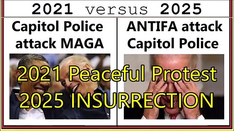 2021 MAGA Peaceful Protest versus 2025 ANTIFA INSURRECTION