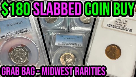 Buying $180 In PCGS & NGC Graded US Coins - 5 Quarters & $100 Certified Grab Bag (Midwest Rarities)
