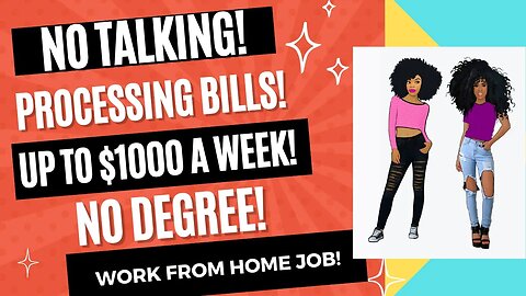 Processing Bills Non Phone Work From Home Job $23-$25 An Hour No Degree Online Job
