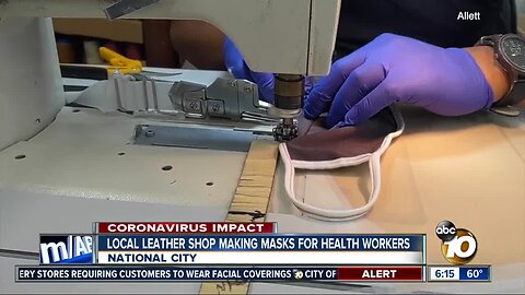 National City leather shop creating masks for health care workers