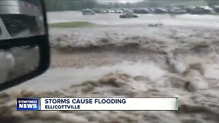 Flash floods hit Ellicottville Rodeo